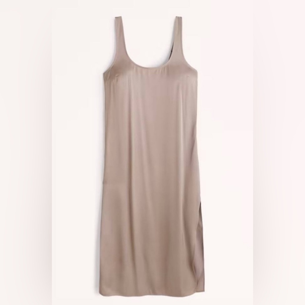 Abercrombie Satin Slip Midi Dress, Sz M, NWT